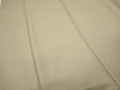 平和屋着物●上質な色無地　霞地紋　白橡色　正絹　逸品　未使用　CABD0383ut