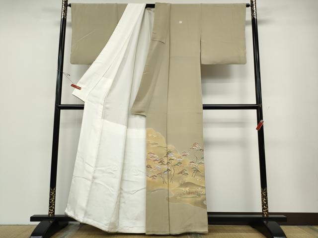 平和屋着物●千くさ染繍　色留袖　刺繍　道長松文　金彩　正絹　逸品　CABD0385ut