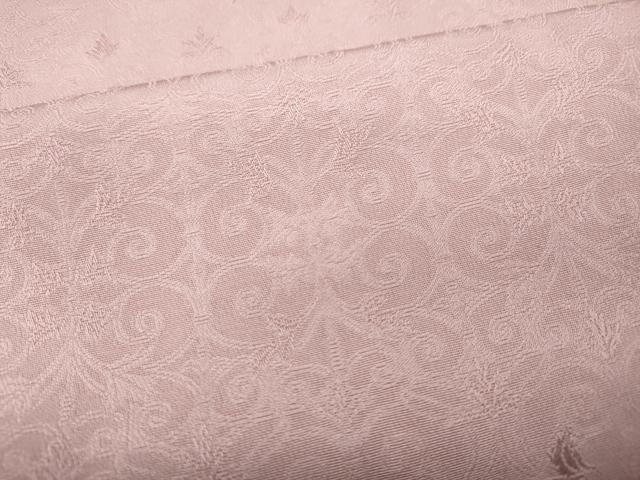 平和屋着物●上質な色無地　吉祥唐草地紋　鴇色　正絹　逸品　CABD0395ut