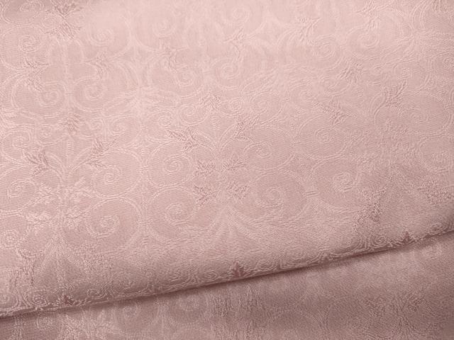 平和屋着物●上質な色無地　吉祥唐草地紋　鴇色　正絹　逸品　CABD0395ut