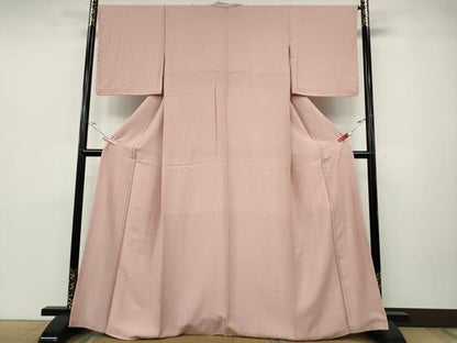 平和屋着物●上質な色無地　菱花地紋　虹色　さが美扱い　正絹　逸品　未使用　CABD0397ut