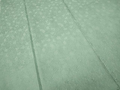 平和屋着物●上質な色無地　南天地紋　錆青磁色　正絹　逸品　CABD0398ut