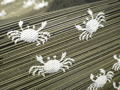 平和屋着物●伝統工芸士 時枝洋海 六通柄袋帯 蟹 金糸 正絹 逸品 CABD0404hy