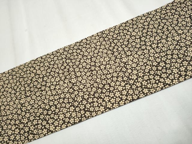 平和屋着物●全通柄 九寸名古屋帯 舞桜文 正絹 逸品 CABD0415hy