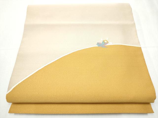 平和屋着物●本場筑前博多織 八寸名古屋帯 丁子 正絹 逸品 CABD0416hy