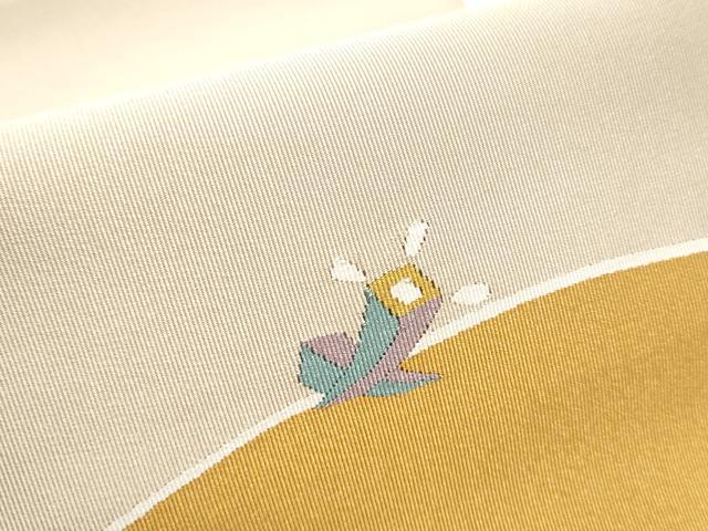 平和屋着物●本場筑前博多織 八寸名古屋帯 丁子 正絹 逸品 CABD0416hy