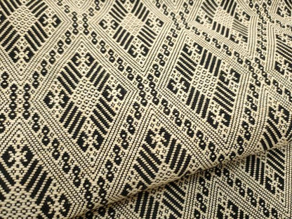 平和屋着物●こぎん刺し 八寸名古屋帯 菱文 正絹 逸品 CABD0424hy