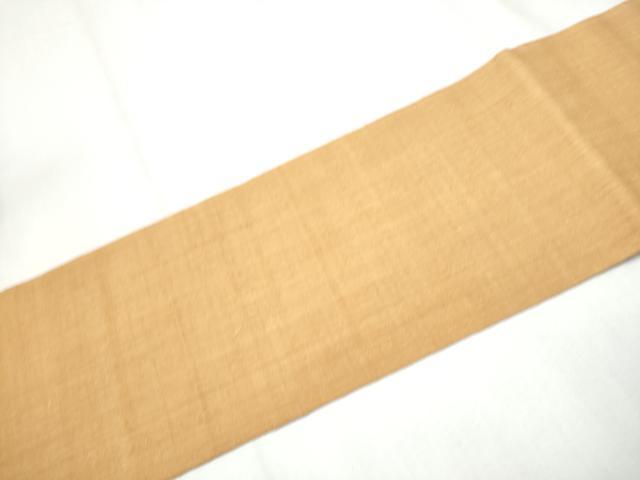 平和屋着物●本場結城紬 重要無形文化財 九寸名古屋帯 小麦色 証紙付き 正絹 逸品 CABD0434hy