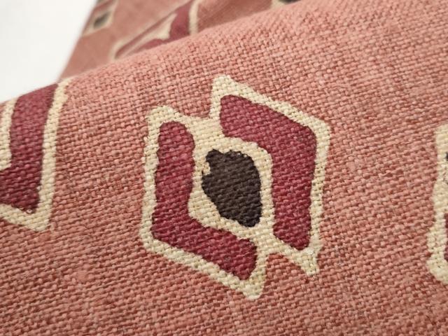 平和屋着物●八寸名古屋帯 幾何学文様 正絹 逸品 CABD0438hy