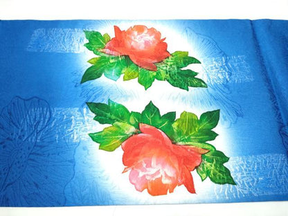 平和屋着物●九寸開き名古屋帯 枝牡丹 金銀彩 正絹 逸品 CABD0443hy