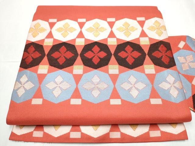 平和屋着物●西陣 川島織物 九寸名古屋帯 舞花吉祥文 金銀糸 正絹 逸品 CABD0445hy