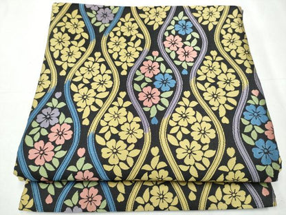 平和屋着物●九寸開き名古屋帯 立涌花文 正絹 逸品 CABD0447hy