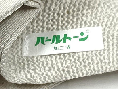 平和屋着物●人間国宝・羽田登喜男　九寸名古屋帯　鴛鴦文　鬼しぼ縮緬　正絹　逸品　CABD0458hy