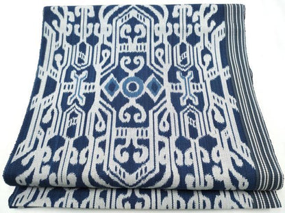 平和屋着物●八寸名古屋帯 幾何学文様 正絹 逸品 CABD0463hy