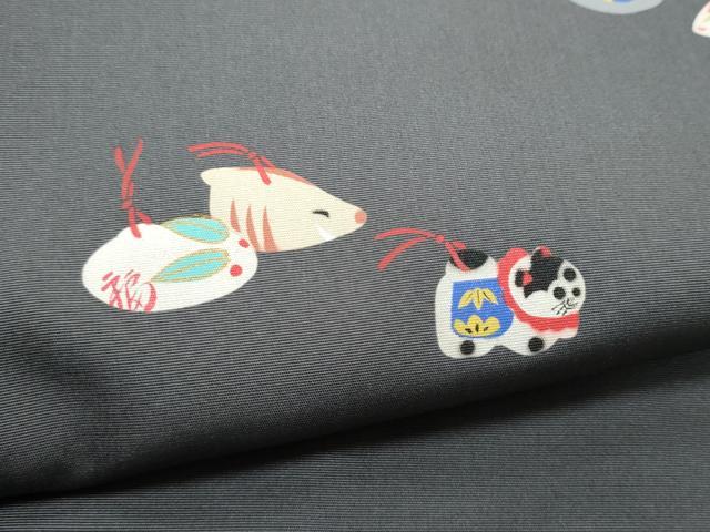 平和屋着物●塩瀬 九寸名古屋帯 十二支 金彩 正絹 逸品 CABD0464hy