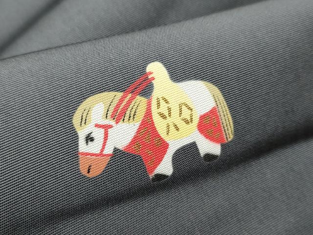 平和屋着物●塩瀬 九寸名古屋帯 十二支 金彩 正絹 逸品 CABD0464hy