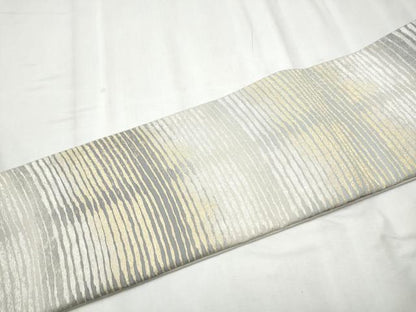 平和屋着物●西陣 吉村織物謹製 つけ帯 百綴れ 霞文 金銀糸 正絹 逸品 CABD0488hy
