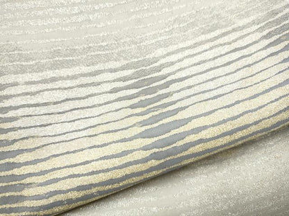 平和屋着物●西陣 吉村織物謹製 つけ帯 百綴れ 霞文 金銀糸 正絹 逸品 CABD0488hy