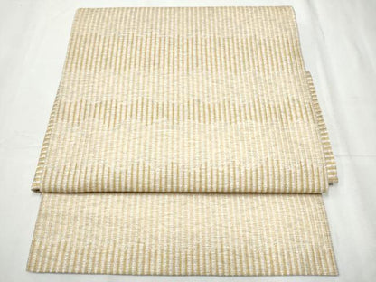 平和屋着物●西陣 吉村織物謹製 つけ帯 桃川染 間道 金糸 正絹 逸品 CABD0489hy