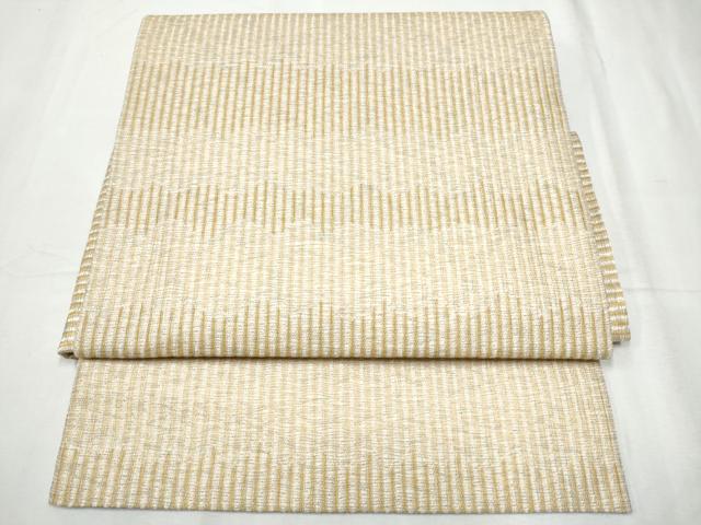 平和屋着物●西陣 吉村織物謹製 つけ帯 桃川染 間道 金糸 正絹 逸品 CABD0489hy