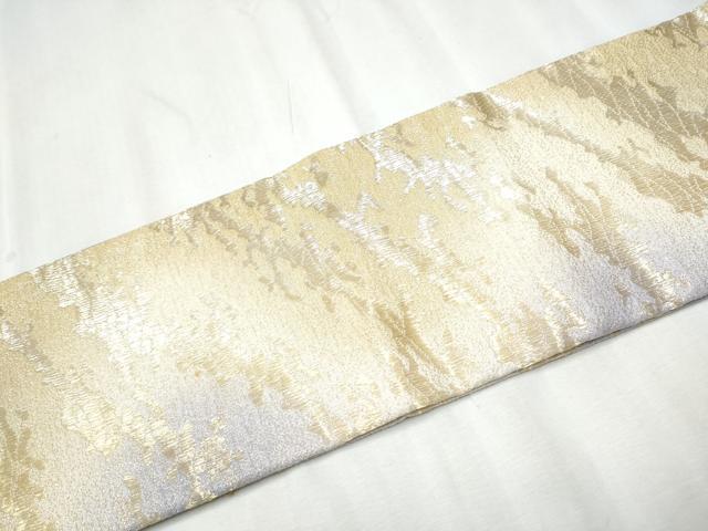 平和屋着物●つけ帯 霞文 金糸 正絹 逸品 CABD0491hy
