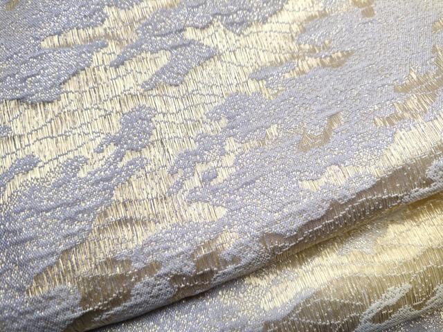 平和屋着物●つけ帯 霞文 金糸 正絹 逸品 CABD0491hy