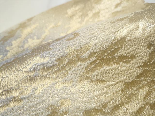 平和屋着物●つけ帯 霞文 金糸 正絹 逸品 CABD0491hy