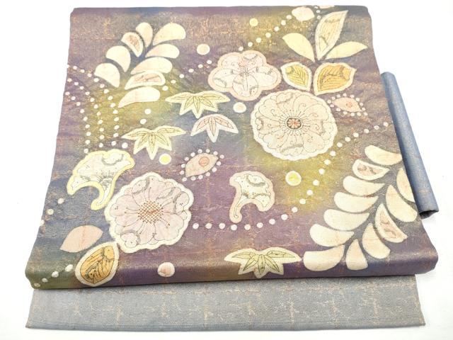 平和屋着物●つけ帯 作家物 絞り 辻が花 金通し地 正絹 逸品 CABD0503hy