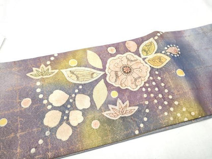 平和屋着物●つけ帯 作家物 絞り 辻が花 金通し地 正絹 逸品 CABD0503hy