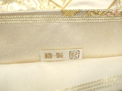 平和屋着物●西陣 川島織物 六通柄 本袋帯 唐織 花唐草文 金糸 正絹 逸品 CABD0522hy