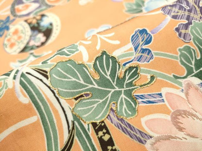 平和屋着物●アンティーク 大正ロマン 丸帯 駒刺繍 龍 鼓花文 引き抜き帯 正絹 逸品 CABD0529hy