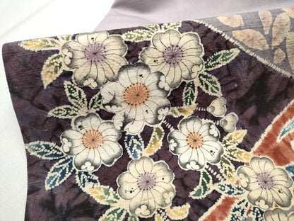 平和屋着物●九寸名古屋帯　作家物　紬地　絞り　辻が花　正絹　逸品　CABD0566hy