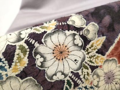 平和屋着物●九寸名古屋帯　作家物　紬地　絞り　辻が花　正絹　逸品　CABD0566hy