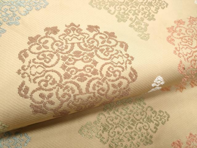 平和屋着物●九寸名古屋帯　唐織　花唐草文　正絹　逸品　CABD0569hy