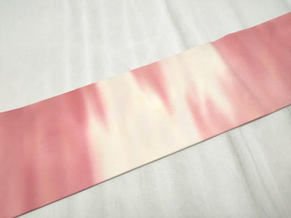 平和屋着物●虹色創家　本郷大田子　塩瀬　九寸名古屋帯　霞文　正絹　逸品　CABD0581hy