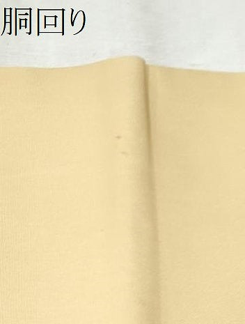 平和屋着物●塩瀬　九寸名古屋帯　手描き　駒刺繍　舞葉文　金糸　正絹　逸品　CABD0586hy