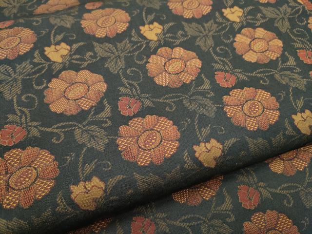 平和屋着物●全通柄　九寸名古屋帯　花唐草文　正絹　逸品　CABD0603hy