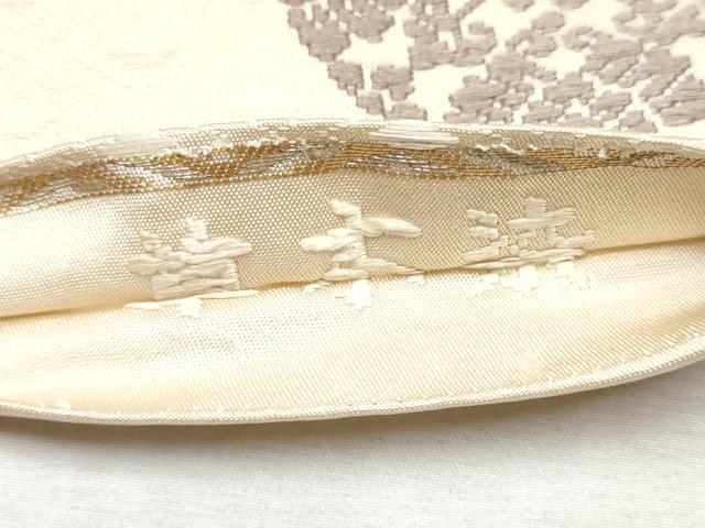 平和屋着物●九寸名古屋帯　唐織　草木染　花唐草文　正絹　逸品　CABD0606hy