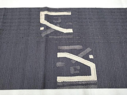 平和屋着物●九寸開き名古屋帯　幾何学文様　金彩　正絹　逸品　CABD0608hy