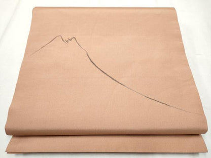 平和屋着物●九寸開き名古屋帯　遠山文　カタツムリ　正絹　逸品　CABD0609hy