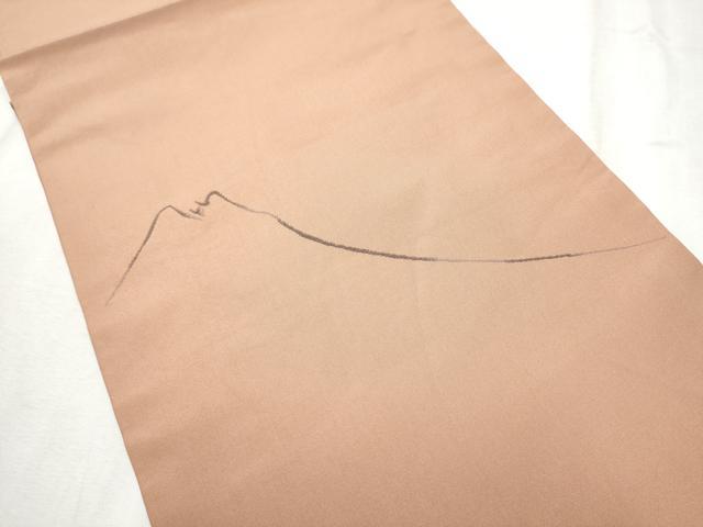 平和屋着物●九寸開き名古屋帯　遠山文　カタツムリ　正絹　逸品　CABD0609hy