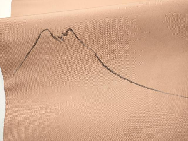 平和屋着物●九寸開き名古屋帯　遠山文　カタツムリ　正絹　逸品　CABD0609hy