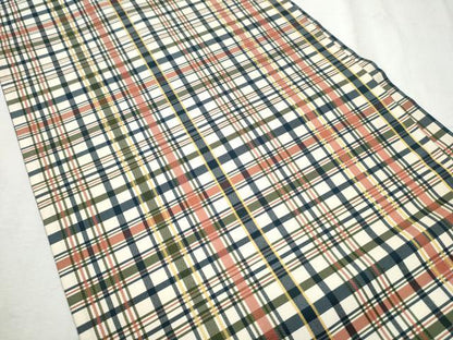 平和屋着物●全通柄　九寸名古屋帯　格子柄　正絹　逸品　CABD0620hy