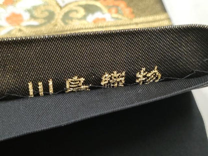 平和屋着物●西陣　川島織物　六通柄　本袋帯　唐織　正倉院花文　金銀糸　正絹　逸品　CABD0630hy