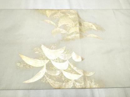 平和屋着物●爪掻き本綴れ　太鼓柄袋帯　舞葉文　金彩　正絹　逸品　CABD0638hy