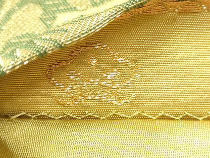 平和屋着物●六通柄袋帯 唐織 松葉文 金糸 正絹 逸品 CABD0643hy