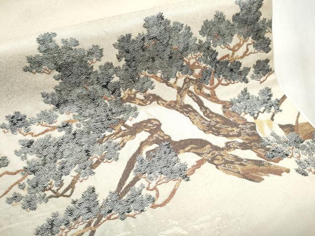 平和屋着物●近代日本画の巨匠　横山大観　じゅらく謹製　太鼓柄袋帯　羽衣　金糸　正絹　逸品　CABD0644hy