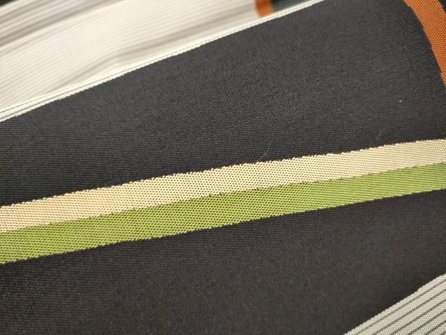 平和屋着物●両面　全通柄袋帯　紹巴全通織　幾何学文様　正絹　逸品　CABD0645hy