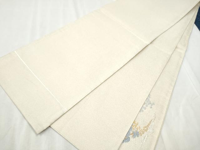 平和屋着物●太鼓柄袋帯　綴れ　風景松文　金銀糸　正絹　逸品　CABD0662hy