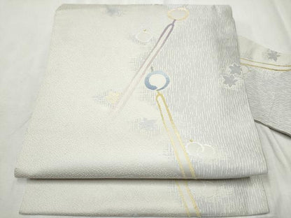 平和屋着物●九寸名古屋帯 唐織 簪 金銀糸 正絹 逸品 CABD0688hy